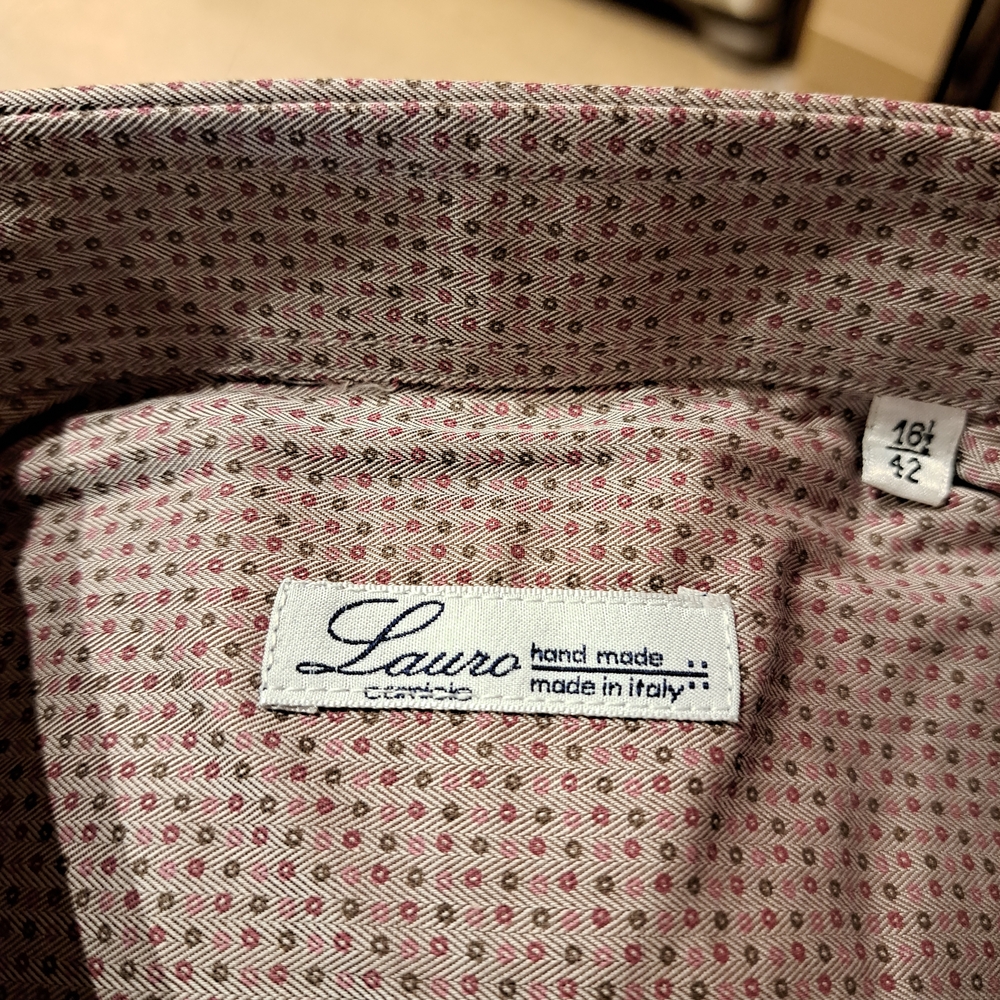 Handmade Men's Shirt - Red Pattern